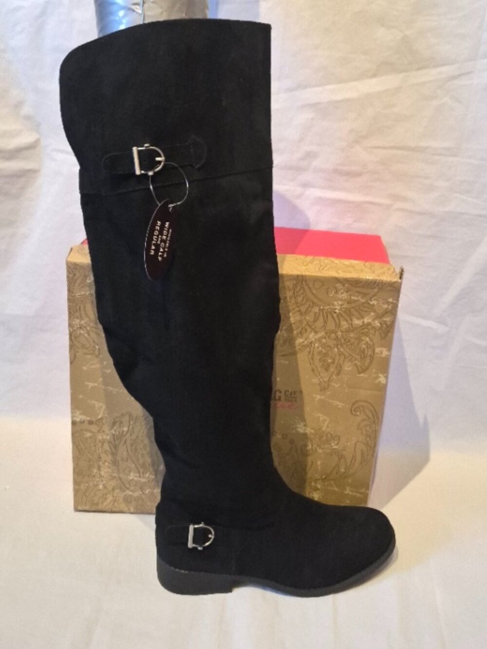 NEW In Box sz 7.5M Wide Calf American Rag Co Aadarra Suede Over Knee Boots